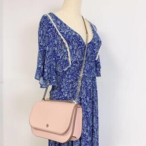 Tory Burch 149929 Emerson Top Handle Patent Leather Crossbody Bag IN CLAY PINK